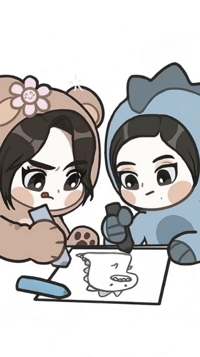 hình nền bạn thân chibi đáng yêu full HD