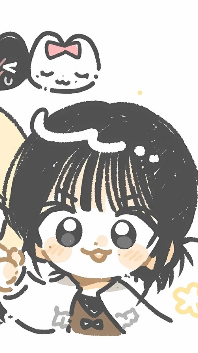 ảnh nền bạn thân chibi ngộ nghĩnh đẹp 4K