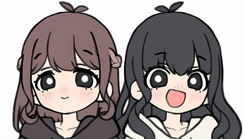 hình nền bạn thân chibi dễ thương full HD