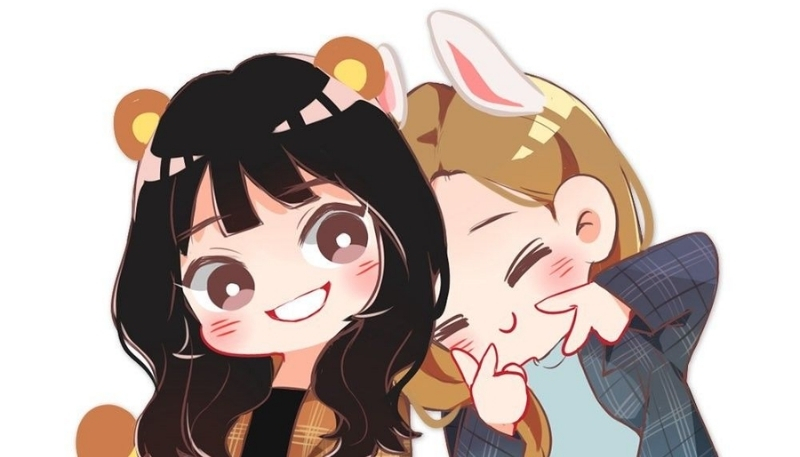 wallpaper bạn thân chibi dễ thương lung linh