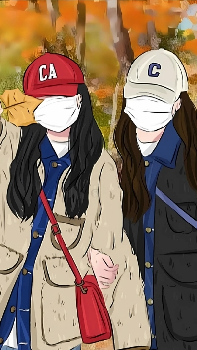 avatar đôi cho bạn thân nữ phong cách mạnh mẽ