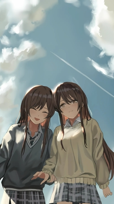 hình nền bạn thân anime dễ thương đẹp 4K cho điện thoại