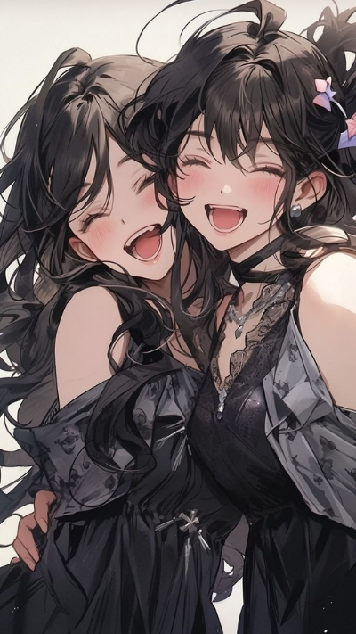 avatar đôi cho bạn thân nữ anime dễ thương