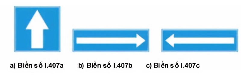 Biển báo I.407(a, b, c) - Đường một chiều