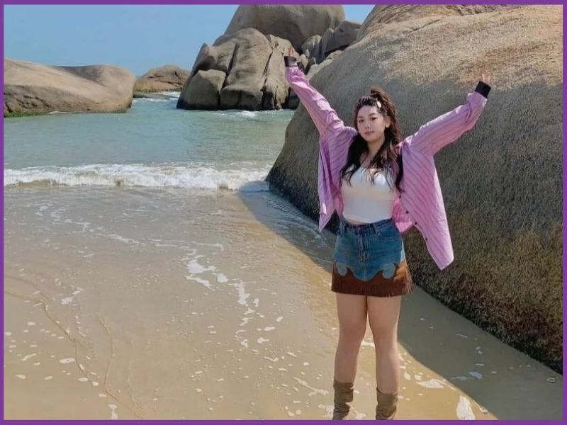 cách phối đồ đi biển cho nữ béo