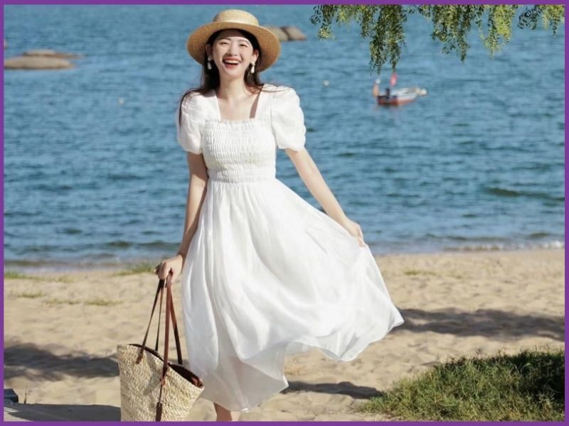 cách phối đồ đi biển cho nữ béo