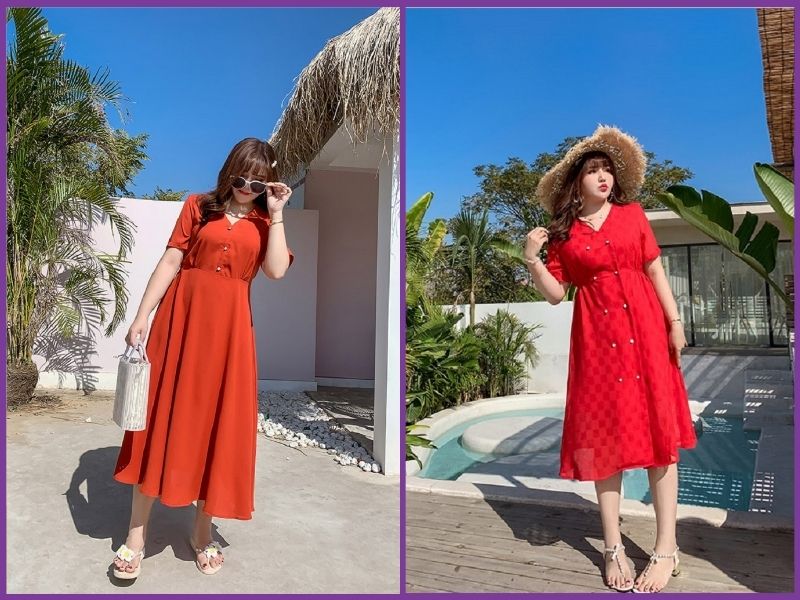 cách phối đồ đi biển cho nữ béo