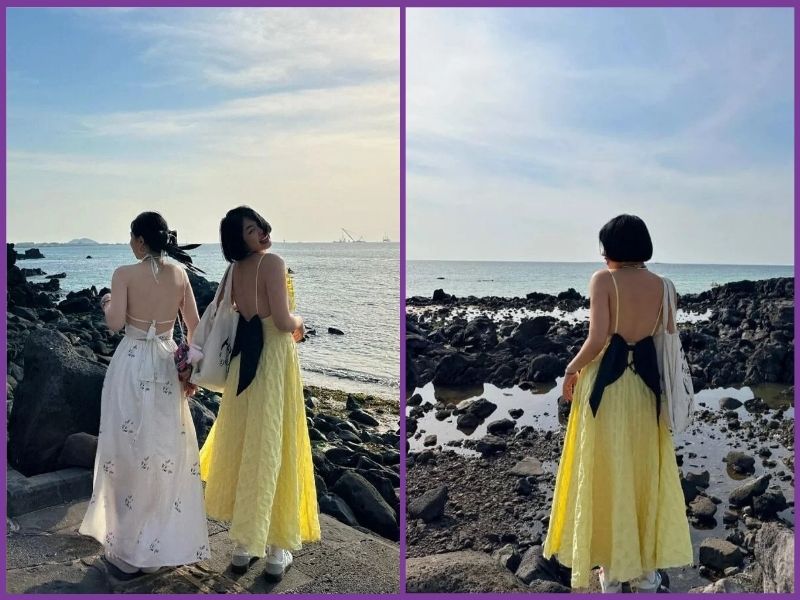 cách phối đồ đi biển cho nữ béo