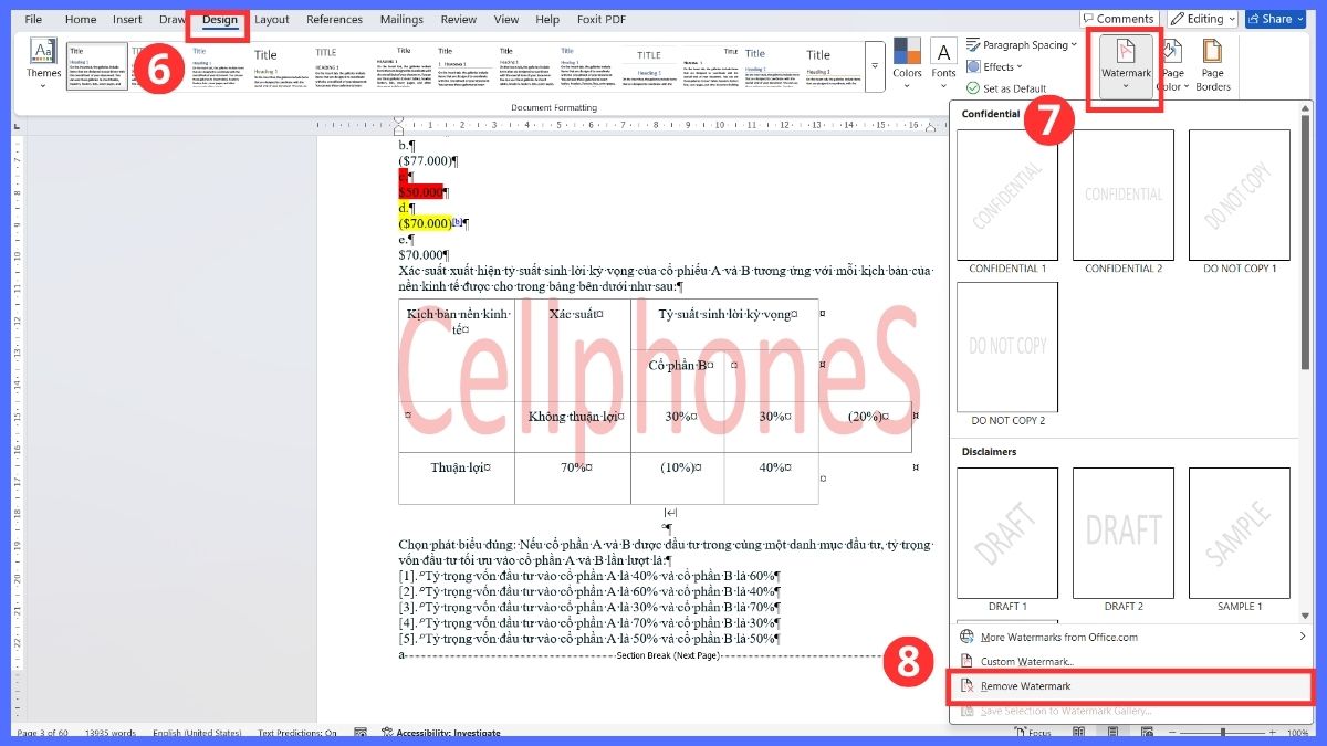 Cách xử lý các loại watermark cứng đầu trong Word 3