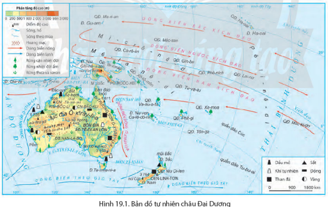 Bài 19. Thiên nhiên châu Đại Dương SGK Lịch sử và Địa lí 7 Chân trời sáng tạo