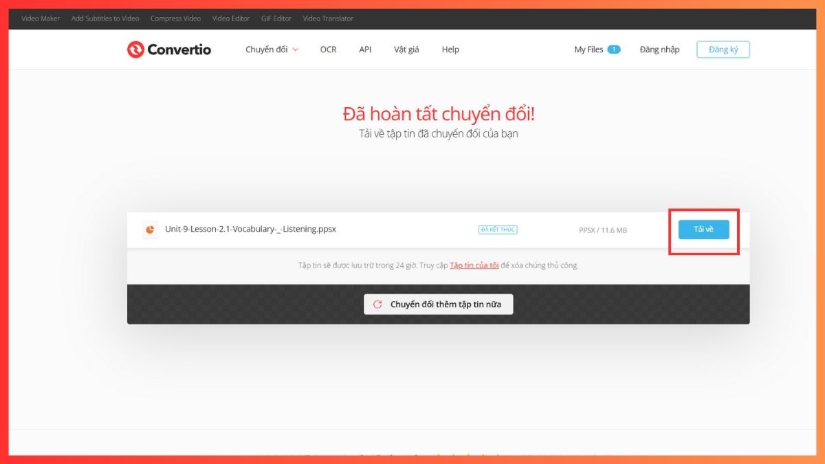 Sử dụng công cụ trực tuyến để đổi đuôi file PPT
