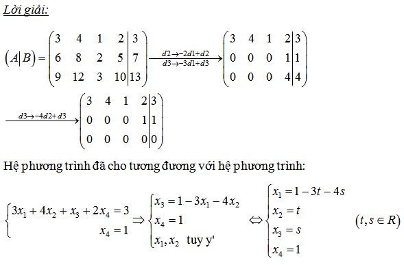 giải phương trình tuyến tính bằng phương pháp gauss