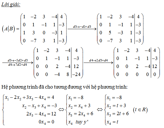 phương pháp gauss giải hệ phương trình