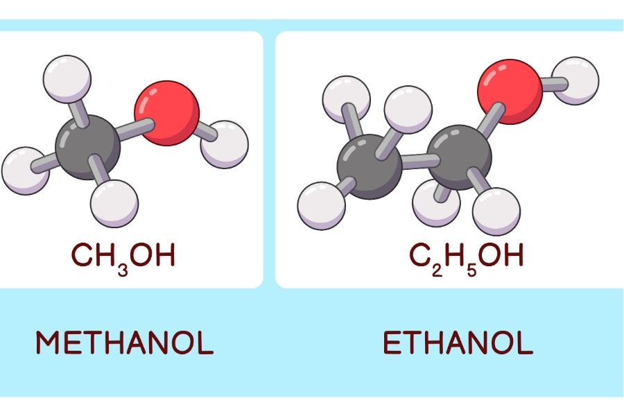 Ancol bậc 1 - Methanol (CH₃OH), Ethanol (C₂H₅OH)