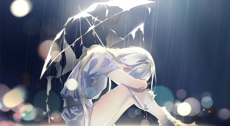 Ảnh anime buồn khóc dưới mưa được yêu thích