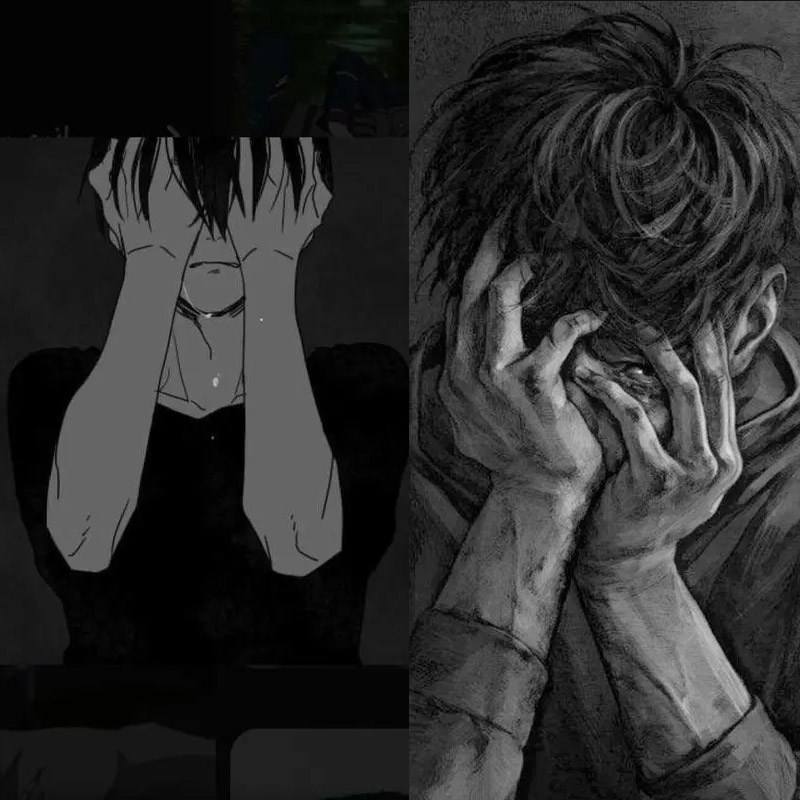 Ảnh anime màu đen tâm trạng cho điện thoại