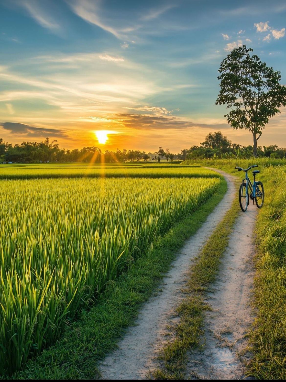 Ảnh đồng quê chilll giữa không gian sương giăng và tiếng chim hót