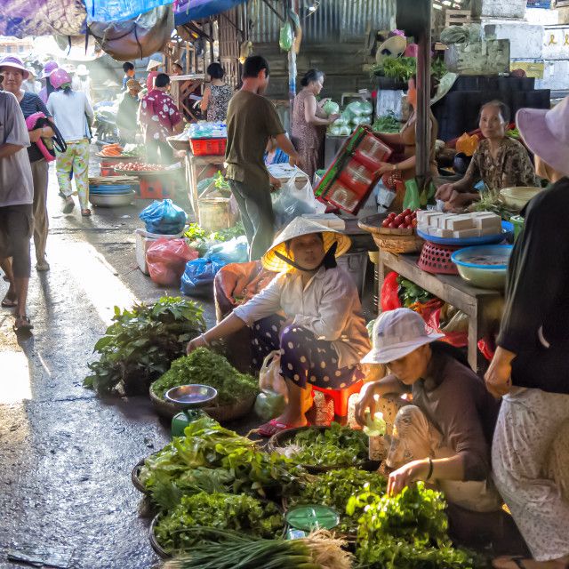 Hình ảnh làng quê yên bình với phiên chợ quê sáng sớm mù sương