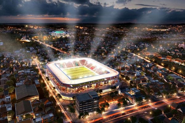 Hé lộ hình ảnh sân vận động Hàng Đẫy mới