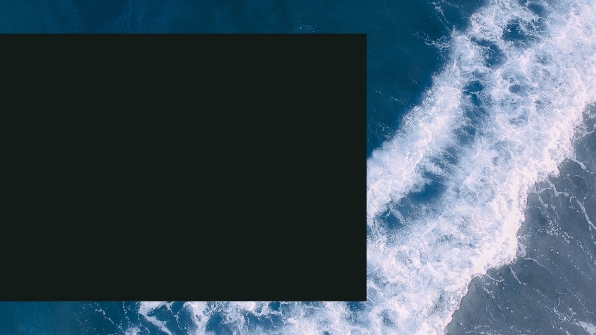 Hình nền PowerPoint biển xanh và đen huyền bí