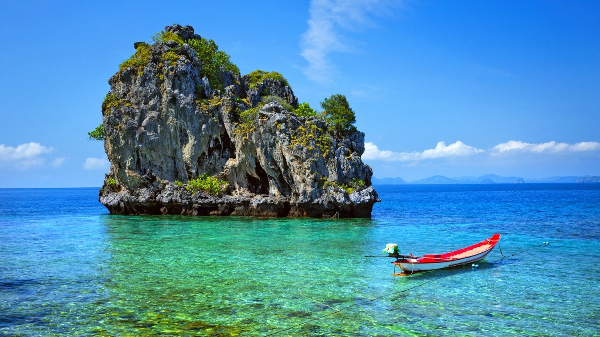 Hình nền PowerPoint biển cảnh vật phong phú