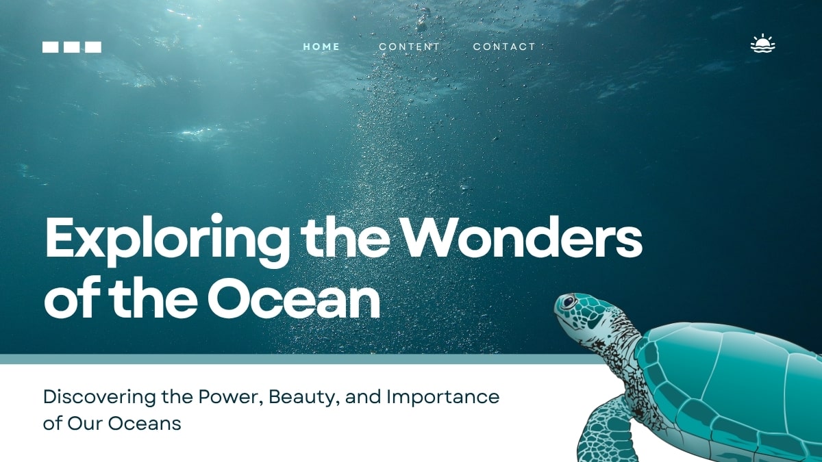 Hình nền PowerPoint chuyên nghiệp chủ đề về biển cả