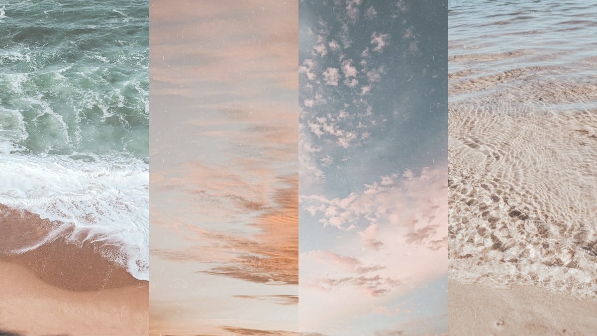 Hình nền PowerPoint biển được ghép độc đáo