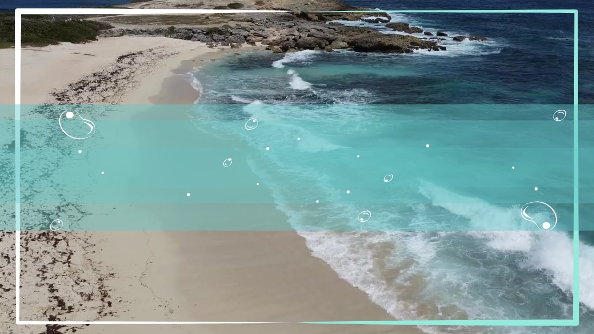 Hình nền PowerPoint biển với làn nước xanh biếc