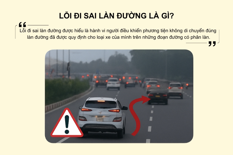 Lỗi đi sai làn đường là gì? Mức phạt đi sai làn đường cho ô tô, xe máy mới nhất