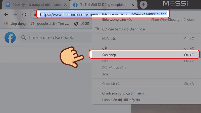 Lúc này Facebook sẽ đưa bạn đến một địa chỉ khác hiển thị bài viết, đây là link bài viết đó