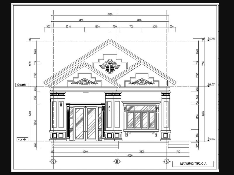 Bản vẽ mặt đứng: Khái niệm, phân loại, cách đọc và ứng dụng
