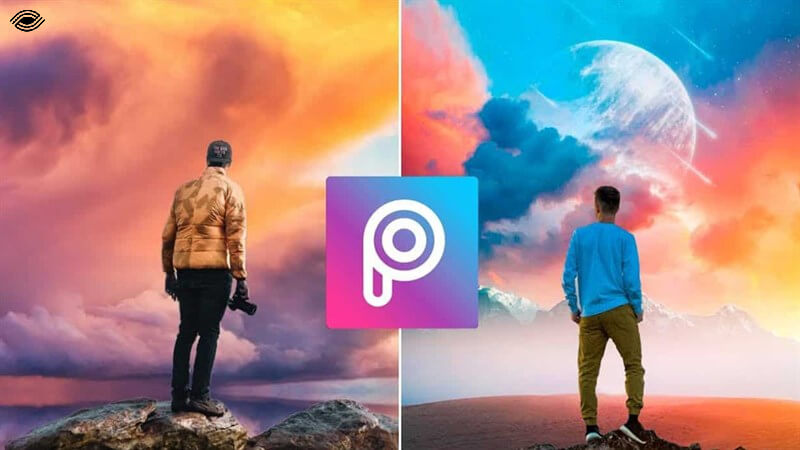 phần mềm ghép mắt kính vào ảnh PicsArt