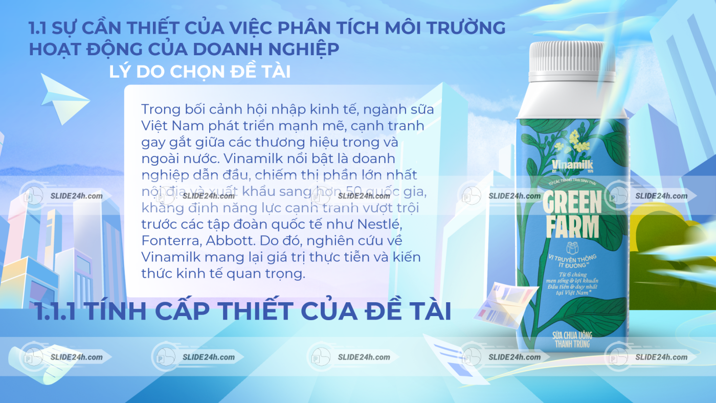 Slide phân tích SWOT của Vinamilk - Mẫu Slide Thuyết Trình Chuyên Nghiệp