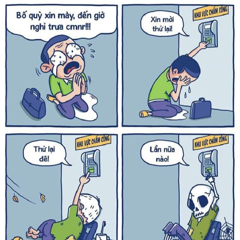 meme nhớ chấm công bựa