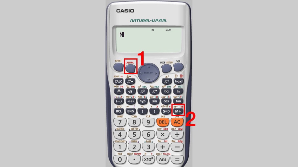 Cách viết chữ M trên máy tính Casio 580, 880, 570