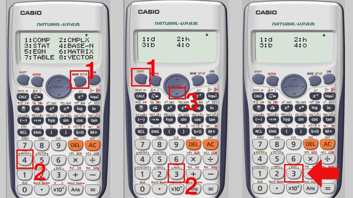 Cách viết chữ B trên máy tính Casio 580, 880, 570