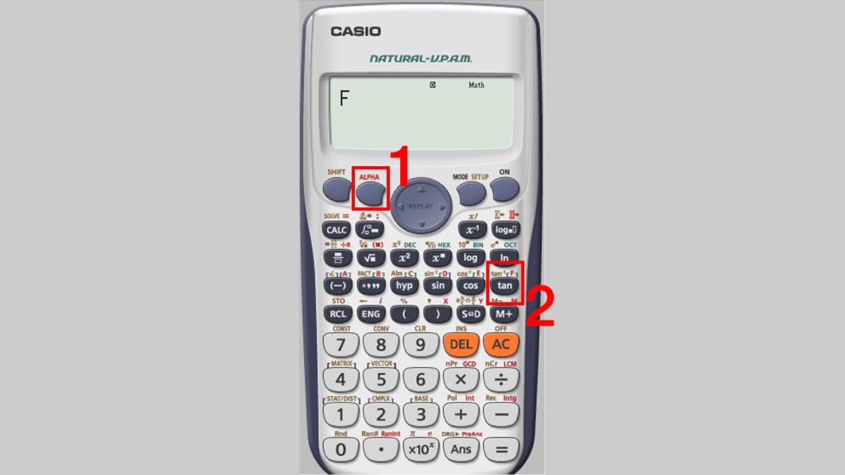 cách viết chữ F trên máy tính cầm tay casio fx 580, 880, 570