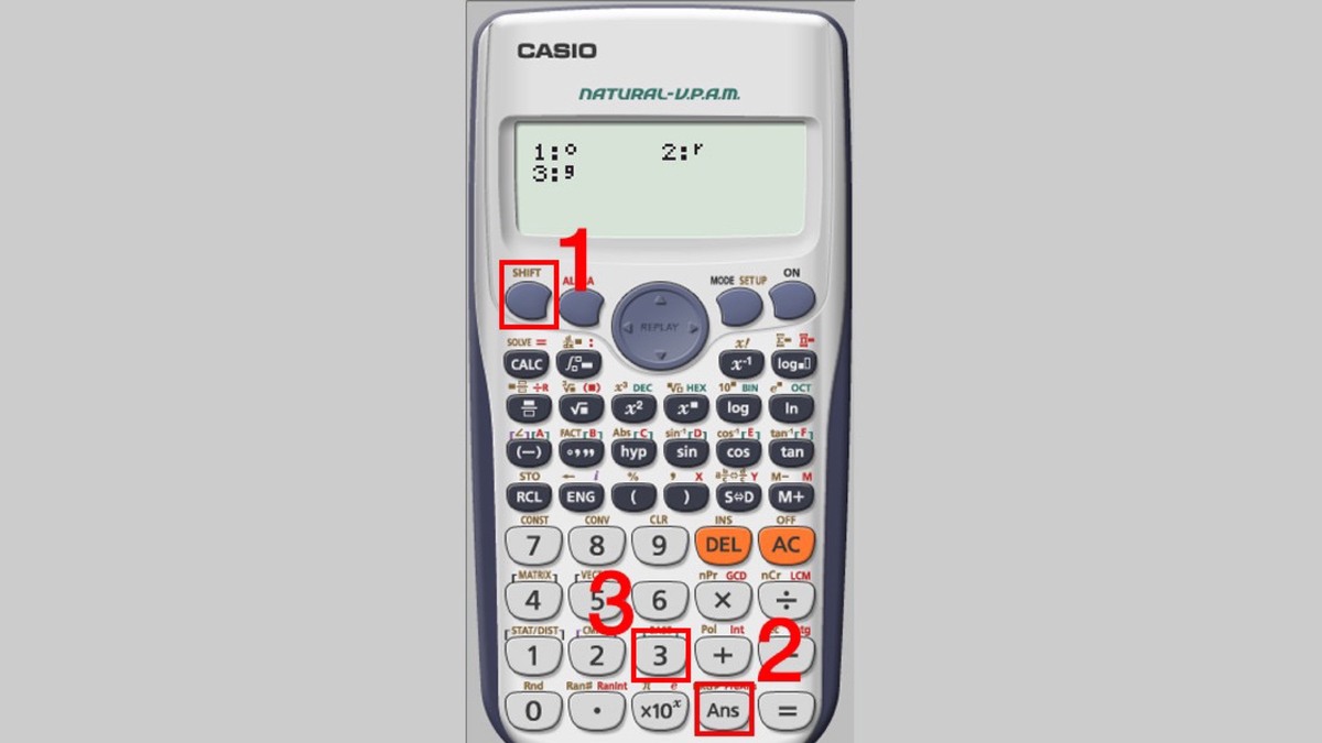 Cách viết chữ G trên máy tính Casio 580, 880, 570