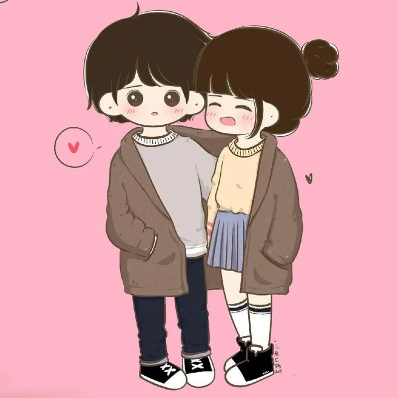 Ảnh chibi cặp đôi ngọt ngào dành cho bạn