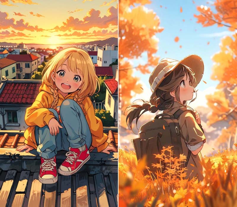 Ảnh chibi cute cô gái cực đáng yêu cho điện thoại