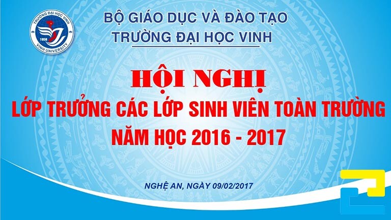 Phông nền được thiết kế với tông màu xanh dương
