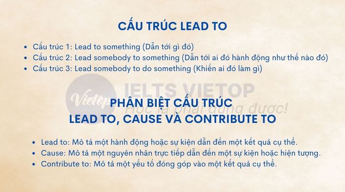 Bài tập sử dụng cấu trúc lead to