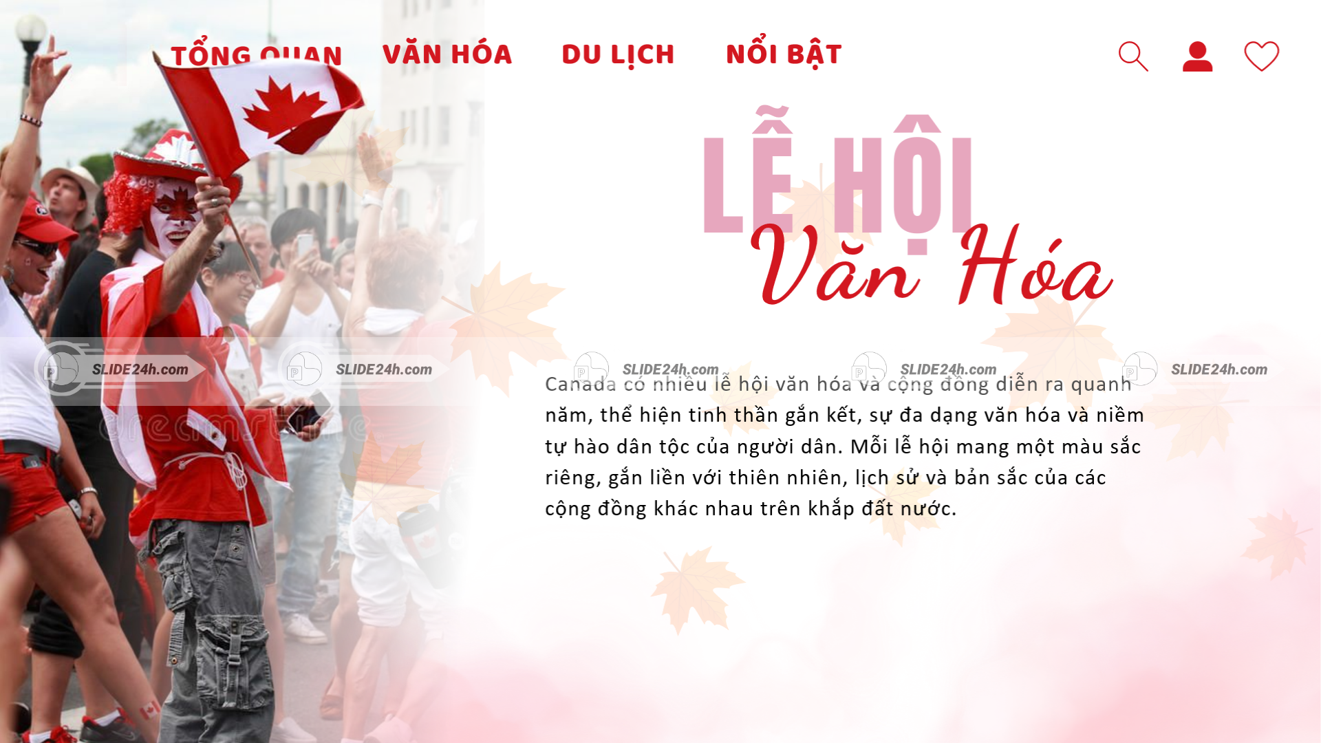 lễ hội văn hóa canada với người dân và cờ quốc gia