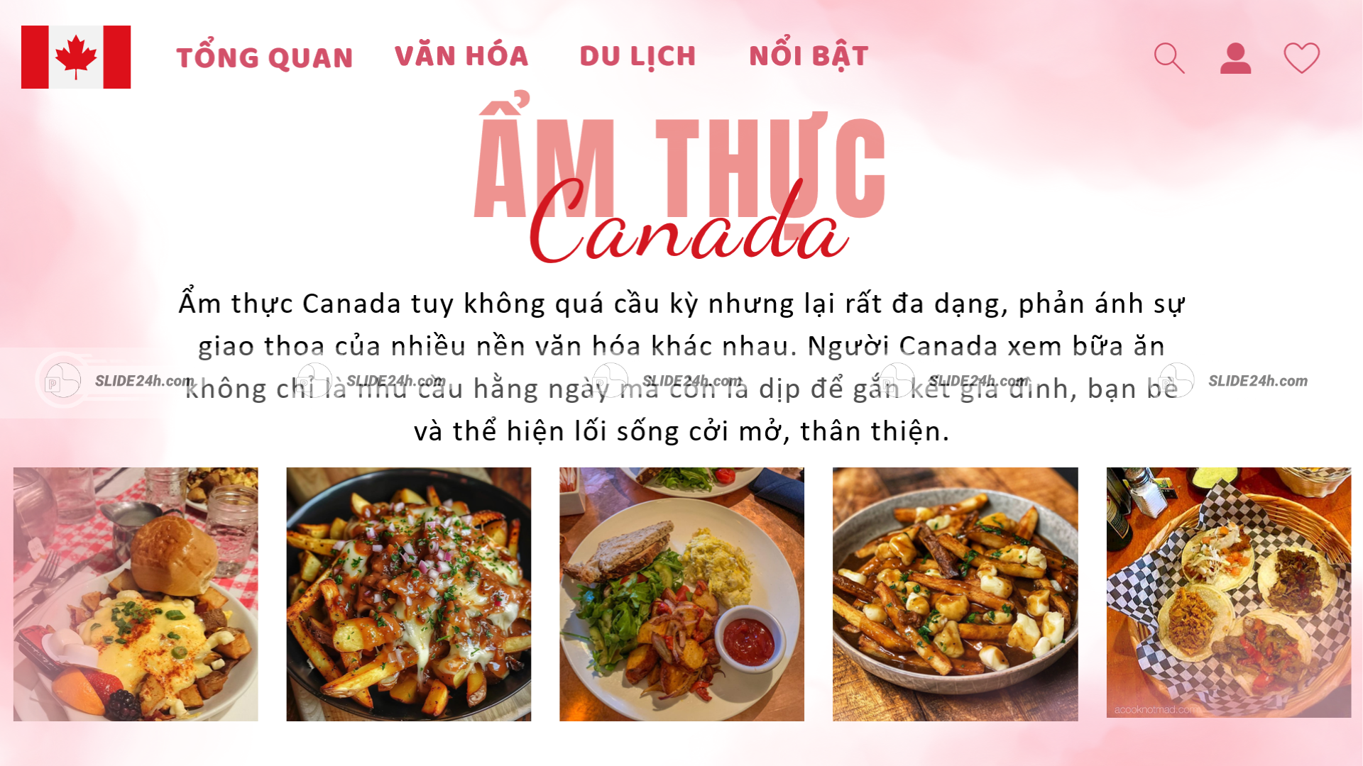 ẩm thực canada với các món ăn đặc trưng đa dạng hương vị