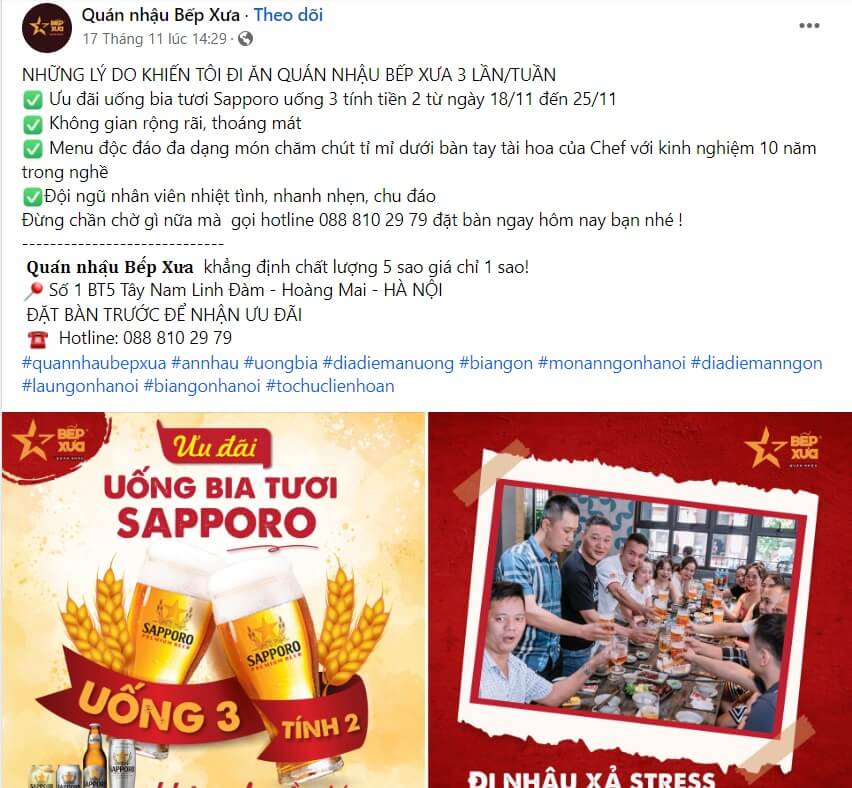 stt quảng cáo quán nhậu