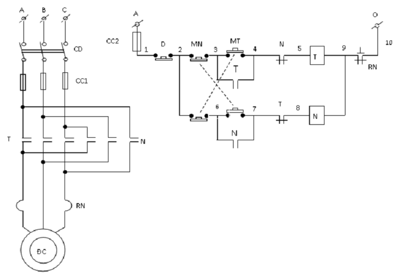 mach dong co 3 pha dao chieu