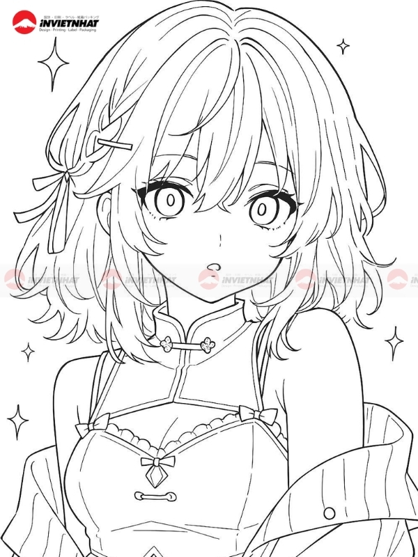 Hinh to mau anime nu mat to