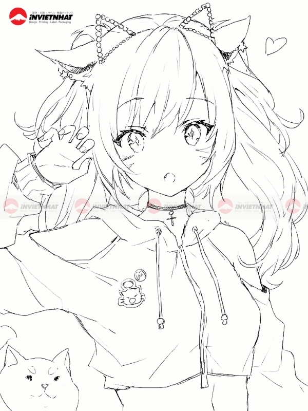 Hinh to mau anime nu nhieu chi tiet