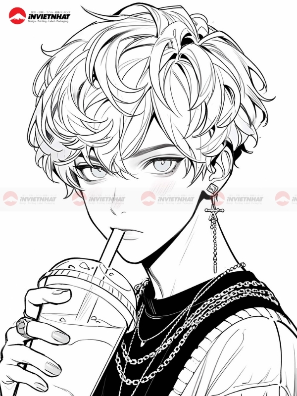 Ban ve anime nam khong mau