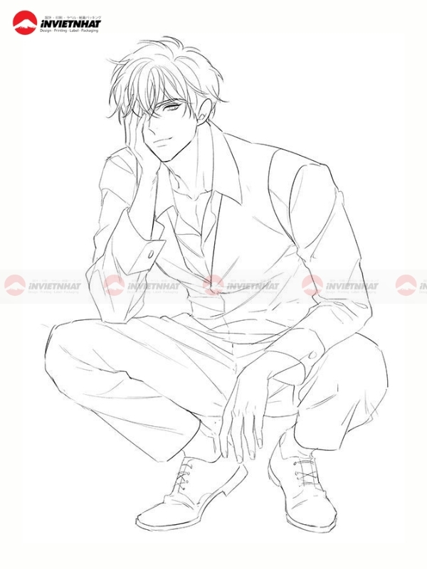 Tranh to mau anime nam